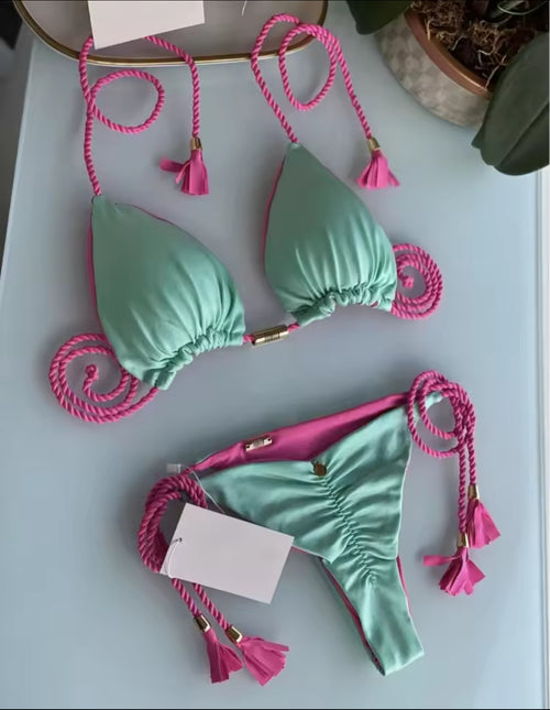 Backless rope swimsuit