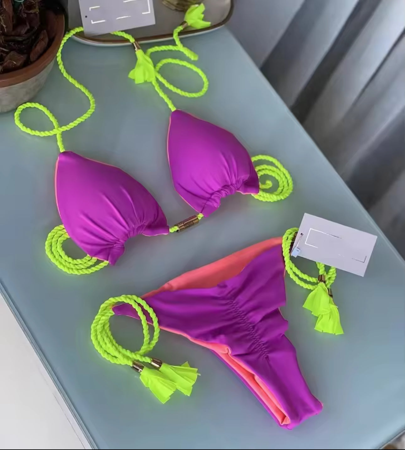 Backless rope swimsuit